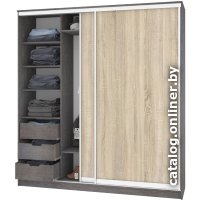 Шкаф-купе Кортекс-мебель Сенатор ШК12-45 Классика ДСП (береза/дуб сонома)