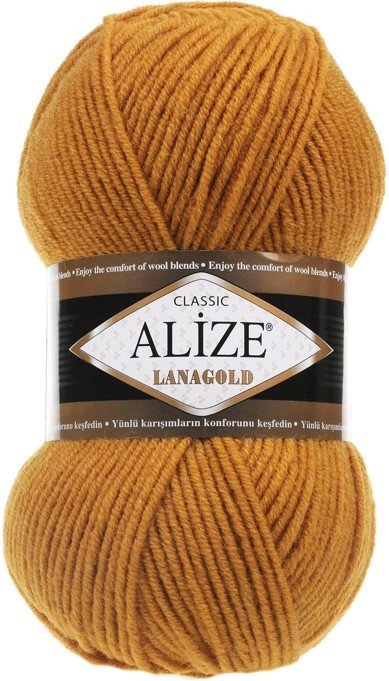 

Пряжа для вязания Alize Lanagold 645 (240 м, горчичный)