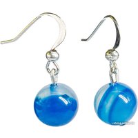 Серьги Wolves Элитный Агат 40787 №1 (синий)