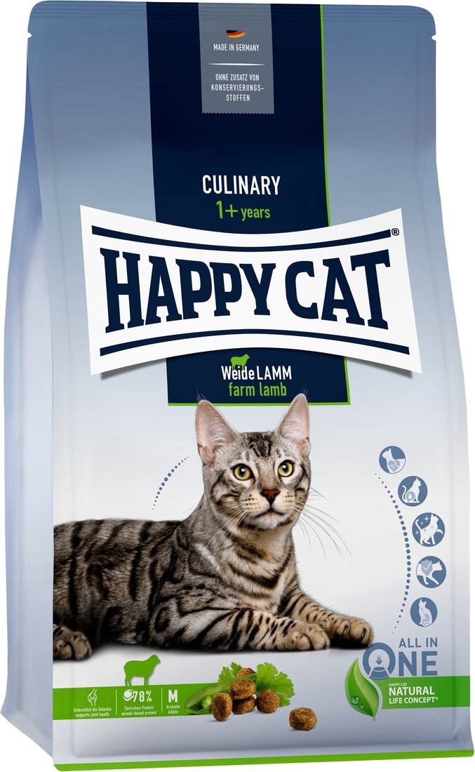 

Сухой корм для кошек Happy Cat Culinary Weide-Lamm 33/15 с ягненком 1.3 кг