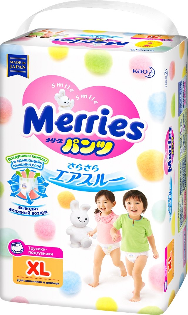

Трусики-подгузники Merries XL (38 шт)
