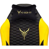 Игровое (геймерское) кресло Бюрократ Knight Neon (черный/желтый экокожа)