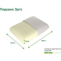 Ортопедическая подушка ЭОС Эрго 58x42x10