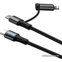 Кабель Baseus CATLYW-H01 USB Type-C - USB Type-C/Lightning (1м, черный)