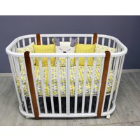 Кроватка-трансформер Incanto Nuvola Lux 5 в 1 (белый/бук)