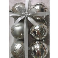 Елочная игрушка Волшебная страна Блеск 007482 (6 шт, серебристый)