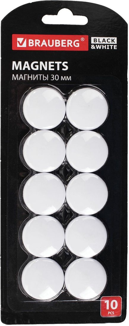 

Набор магнитов BRAUBERG Black&White 237467 (10шт)