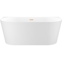 Ванна Wellsee Excellence Pro 180x80 28760404R (пристенная ванна белый глянец, экран, ножки, сифон-автомат золото)