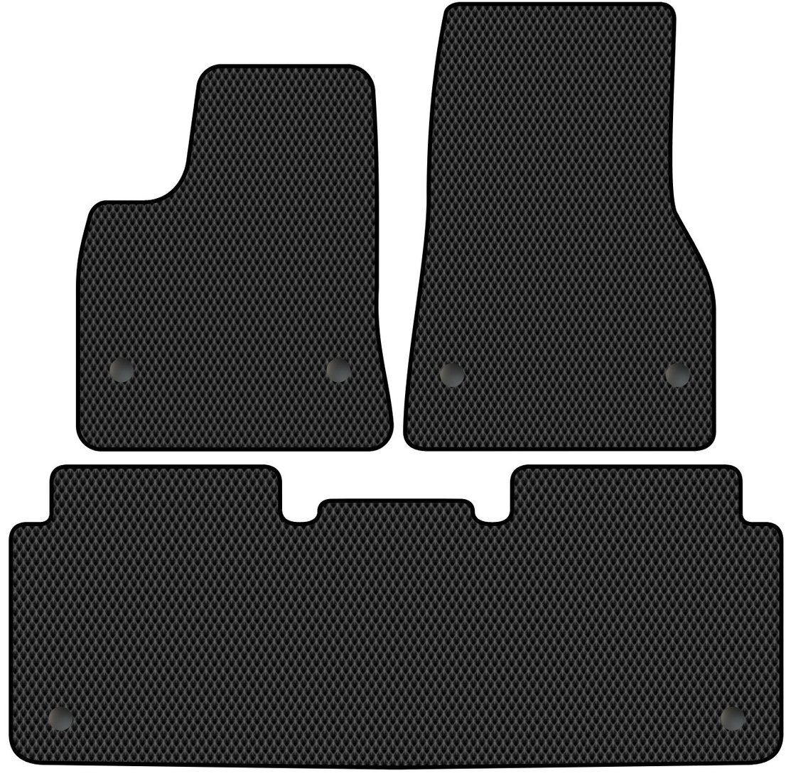 

Комплект ковриков для авто Alicosta Tesla Model S (лифтбек) 2012 - Н.В. (черный, ромб)