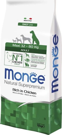 

Сухой корм для собак Monge Maxi Adult Daily Line Rich in Chicken для крупных пород с курицей (12 кг)