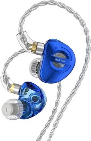 Наушники TRN MT4 Pro 3.5 мм (синий, без микрофона)