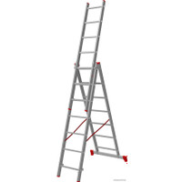 Лестница-стремянка Новая высота NV 123 алюминиевая трёхсекционная 3x7 ступеней в Гомеле