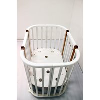 Кроватка-трансформер Incanto Nuvola Lux 5 в 1 (белый/бук)