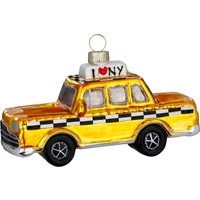 Елочная игрушка Inge's Christmas Figural Glass Ornaments Такси (машина) 65033H120