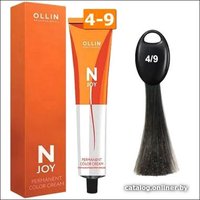 Крем-краска Ollin Professional N-Joy Color Cream 4/9 шатен зеленый 100 мл