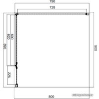 Душевой уголок Omnires Manhattan ADC90X-A+ADR80X