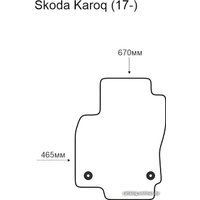 Коврик для салона авто Alicosta Skoda Karoq 17- (водитель, ЭВА ромб, серый)