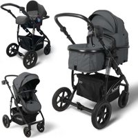 Универсальная коляска Bubago Zoom (3 в 1, темно-серый)