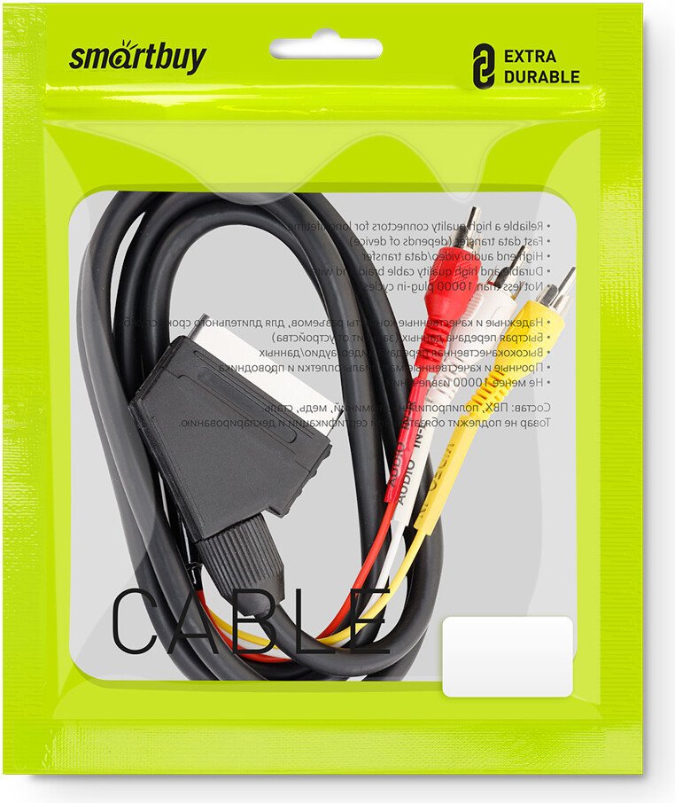 

Кабель SmartBuy KA-518-125 SCART - 3 RCA (1 м)