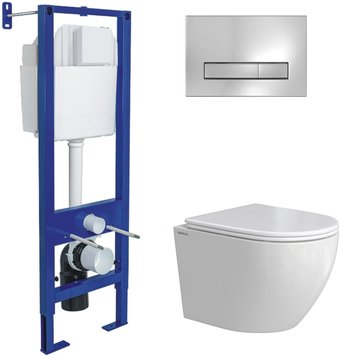 Унитаз подвесной Berges Wasserhaus Okus Rimless 043392 (с сиденьем)