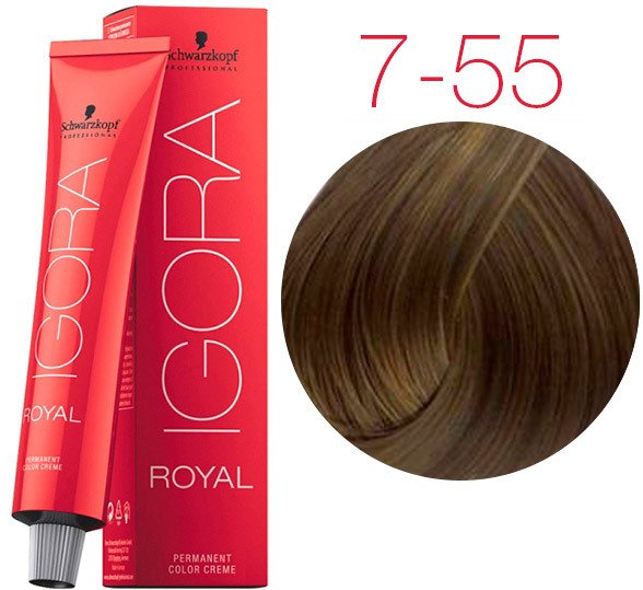

Крем-краска для волос Schwarzkopf Professional Igora Royal Permanent Color Creme 7-55 60 мл