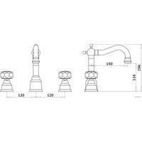 Смеситель Ganzer Konstantin GZ 09015E (золотой)