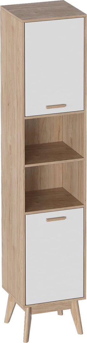 

Шкаф-пенал Мебельград Калгари 45x45x220 (дуб натуральный светлый/белый матовый)
