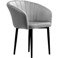 Стул с подлокотниками Памир Версаль F80 Поворотный (серый минт/черная опора)