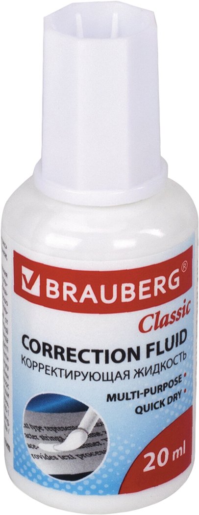 

Жидкий корректор для текста BRAUBERG Classic 220255 20 мл