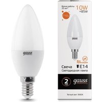 Светодиодная лампочка Gauss Elementary Candle 10Вт E14 3000K