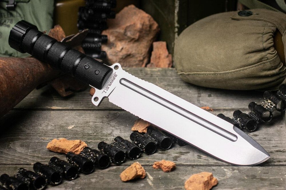 Нож Kizlyar Supreme Survivalist Z D2 StoneWash Serrated