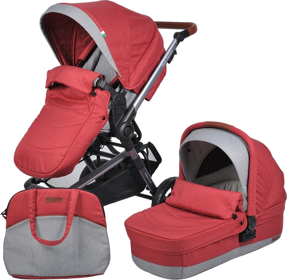 

Универсальная коляска Farfello Zuma Duo Comfort (рубиновый)