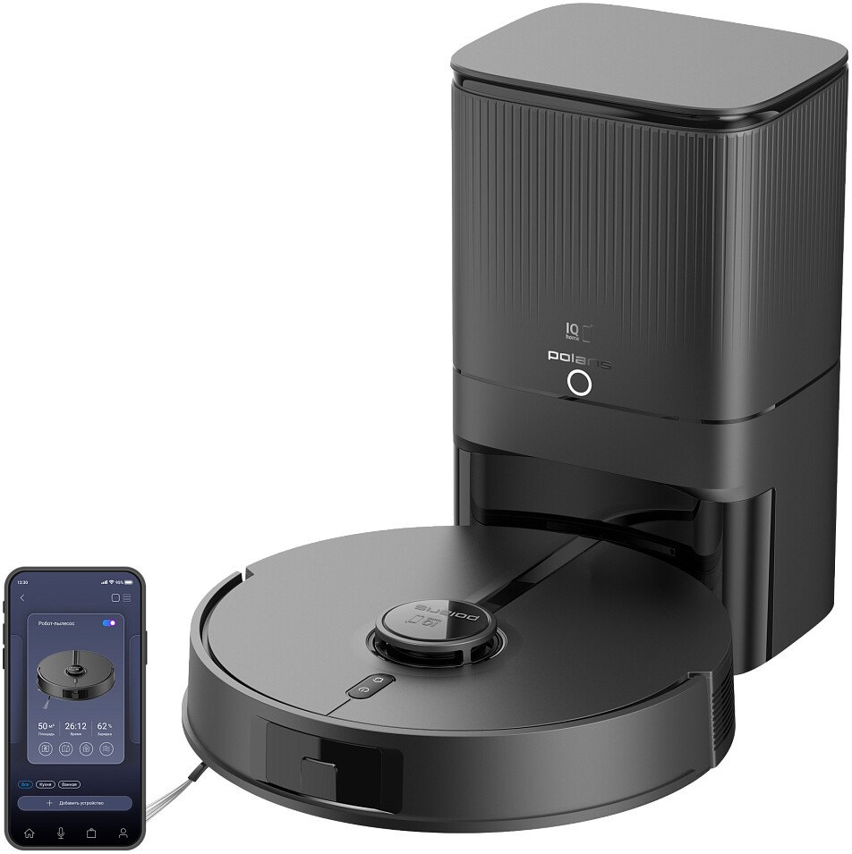 

Робот-пылесос Polaris PVCRDC 5006 Wi-Fi IQ Home (черный)