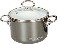 Кастрюля СтальЭмаль Bon Appetit 8SD185S (мокрый асфальт)
