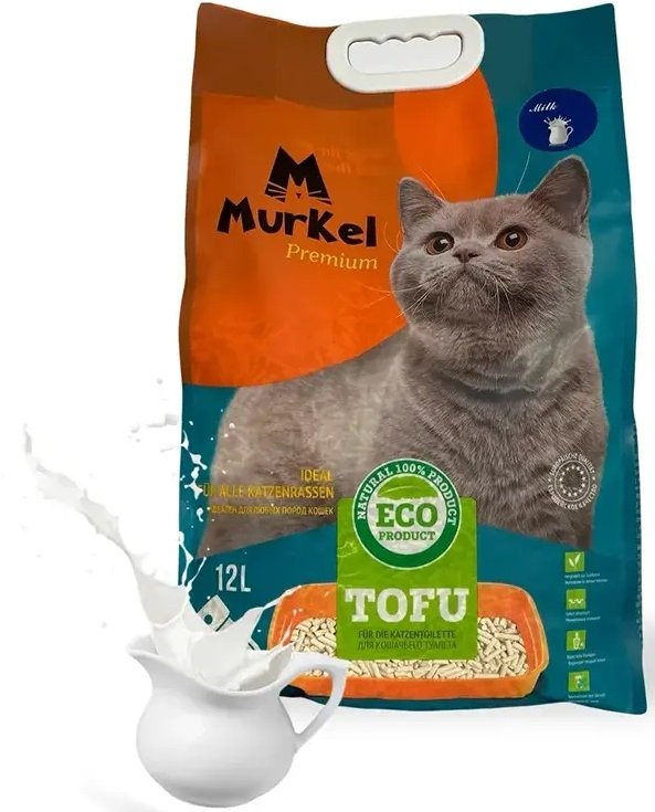 

Наполнитель для туалета MurKel Tofu 12л (молоко)