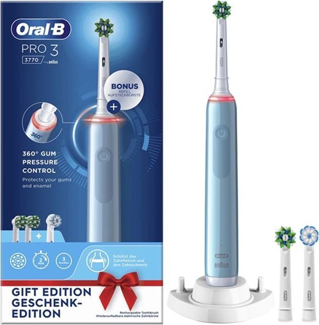 

Электрическая зубная щетка Oral-B Pro 3 3770 D505.534.3 (голубой) 8006540760000