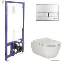 Унитаз подвесной Berges Wasserhaus Ego Rimless + Toma Slim + Novum525 + L3 047213