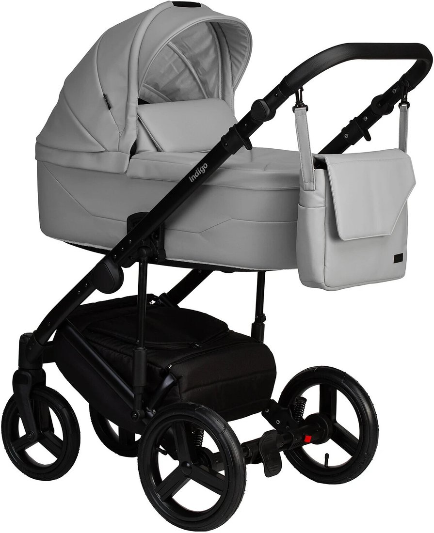 

Универсальная коляска Indigo Lamar (2 в 1, la 06/светло-серая кожа)