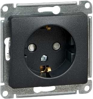 Розетка Schneider Electric Glossa GSL000745 (антрацит)