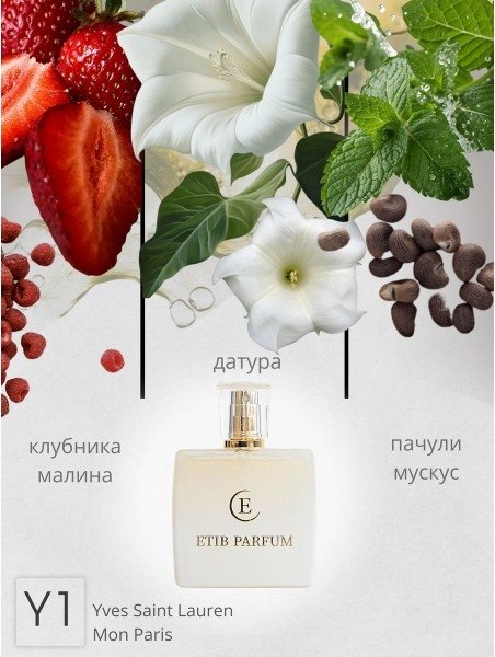 

Туалетная вода ETIB Parfum аналоговый парфюм Yves Saint Laurent Mon Paris Y1 EdP (30 мл)