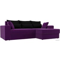 Угловой диван Mebelico Майами 15 114895 (правый, микровельвет, фиолетовый)