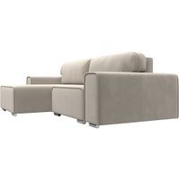 Угловой диван Лига диванов Лига-029 левый 121917L (микровельвет бежевый)