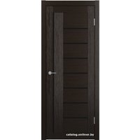 Межкомнатная дверь Юркас Stark ST3 ДО 80x200 (венге, стекло lacobel черный лак)