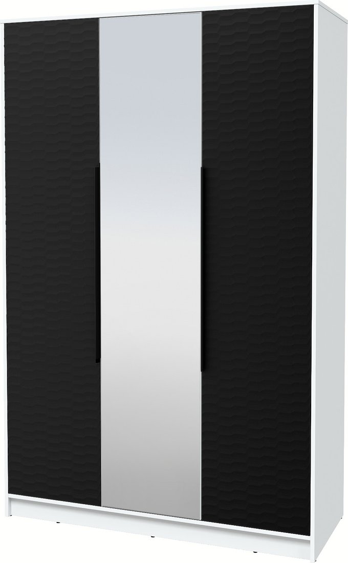 

Шкаф распашной Интерлиния Концепт Зодиак КТ-Ш3з (белый платинум/черный)