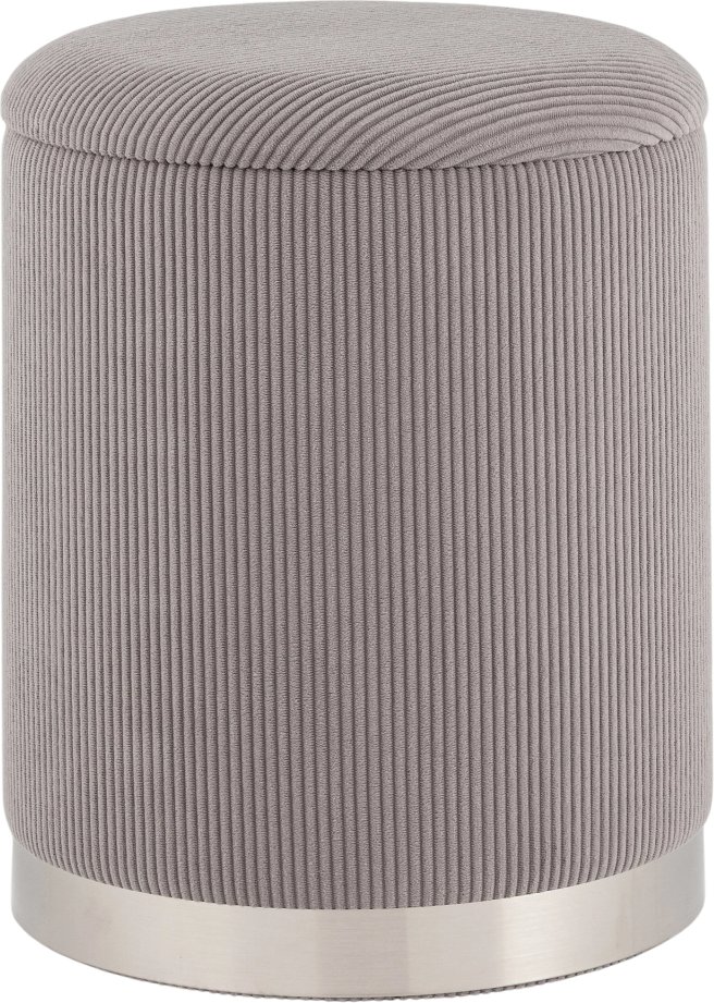 Пуфик Stool Group Эмили 19A205CG-17 (серебро/вельвет серый)
