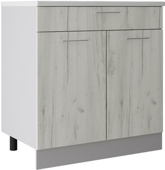 Шкаф напольный Артём-Мебель 800мм СН-114.07-Ш (ДСП дуб крафт белый)