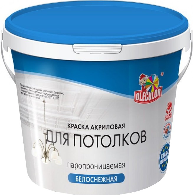

Краска Olecolor Водно-дисперсионная для потолков 7 кг (белоснежная)