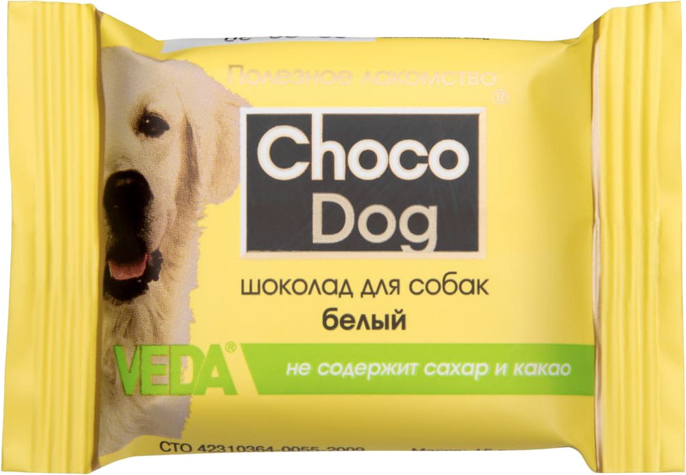 

Лакомство для собак Veda Choco Dog Шоколад белый 15 г