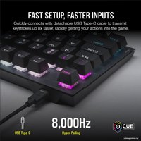 Клавиатура Corsair K60 Pro TKL (черный, Corsair OPX, нет кириллицы)