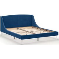 Кровать MONOFIX Лотти 160x200 (микровелюр/синий)